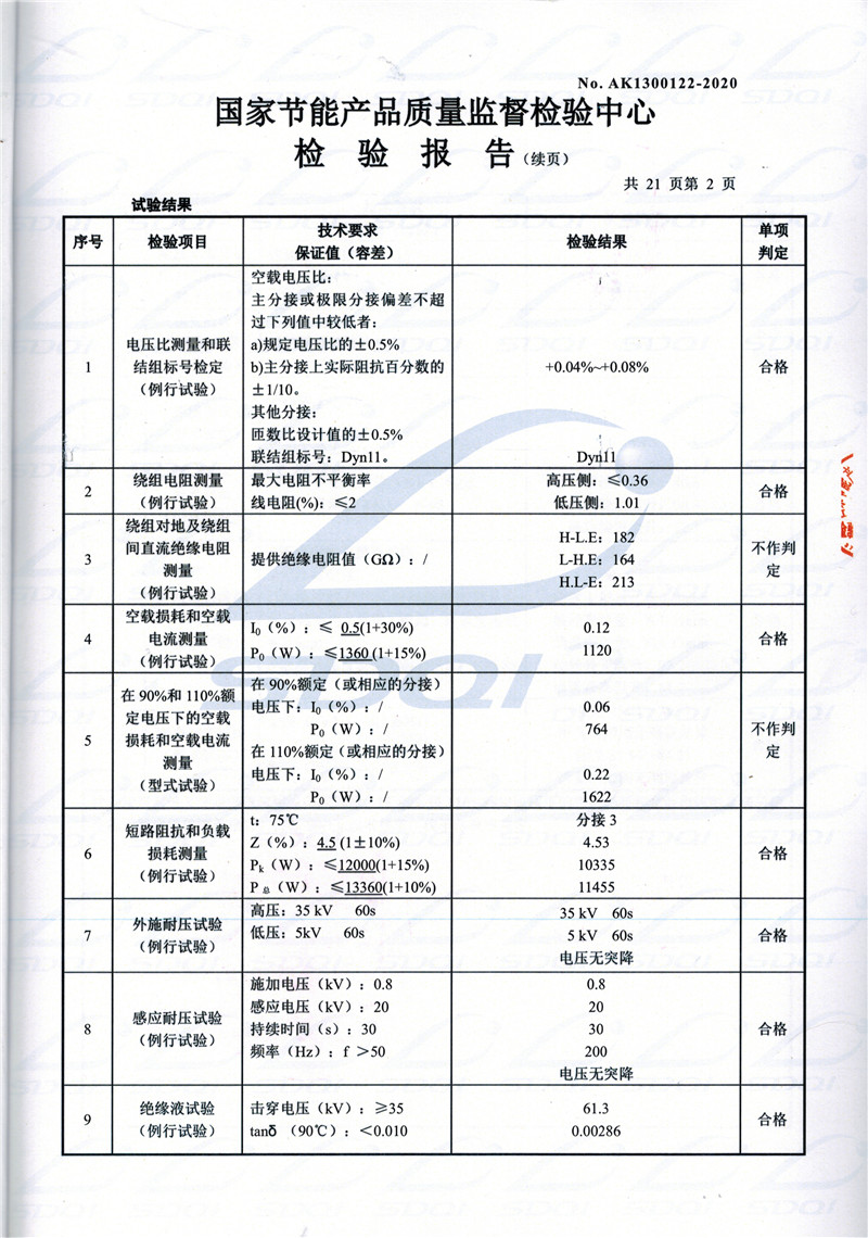高低压试验报告-S11-1250崇礼崇礼崇礼油浸式变压器-2.jpg